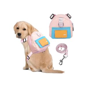 Quality Dog Harness Backpacks with Leash, Suitable for Small Medium Dogs for Daily Use