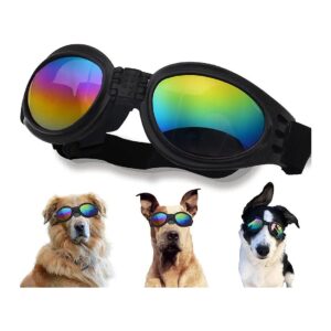 Quality Dog Sunglasses for Small Breeds with PC Lens and Adjustable Strap