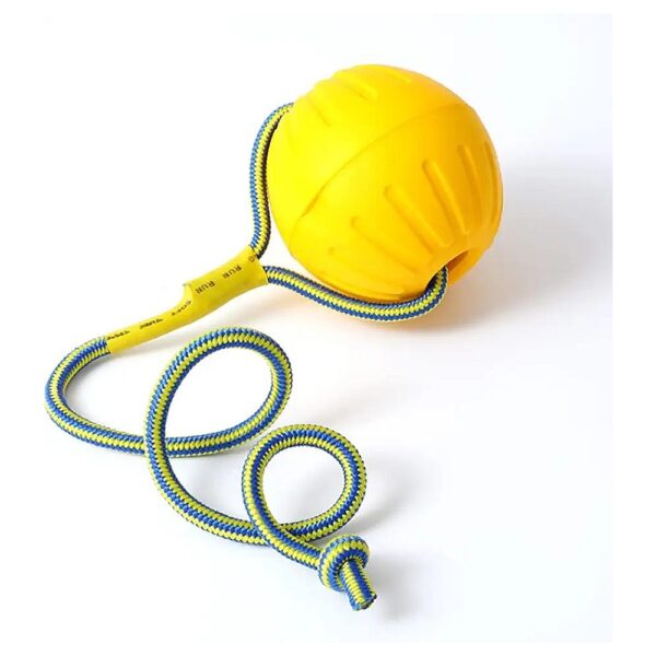 Quality Dog Toy Ball, Soft EVA Foam, High Tenacity Rope for Medium Large Dogs Training