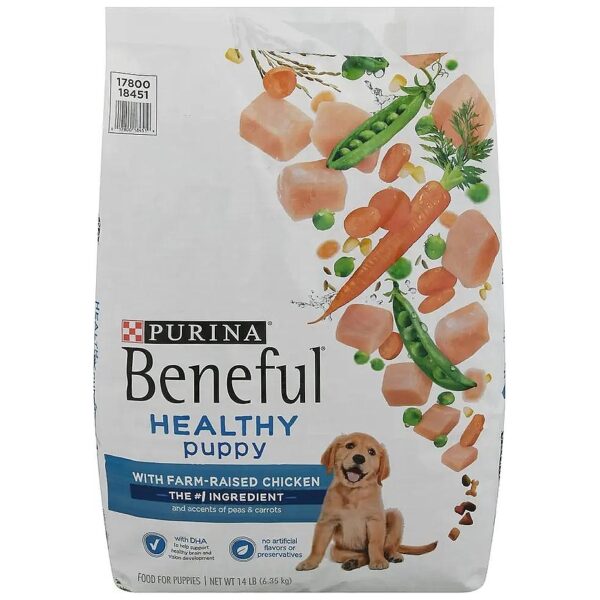 Quality Dry Food for Puppies with Chicken Flavor and Nutrition