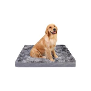 Quality Faux Fur Orthopedic Dog Bed for Large Dogs with Adjustable Rectangular Shape