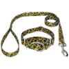 Quality Hardware Dog Collar and Leash Package with Rustic Country Design