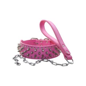 Quality Heavy Duty Dog Collars with Nickel-Plated Buckle and Soft Leather for Pitbulls