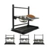 Quality Industrial-Grade Iron Dog Bowl Rack with 9 Adjustable Heights and Anti-Slip Pads