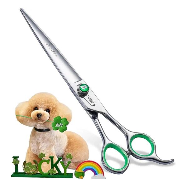 Quality Japanese 440C Stainless Steel Straight Dog Grooming Scissors