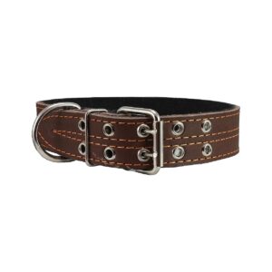 Quality Leather Dog Collar Brown 5 Wide Fits 5-5 Neck