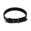 Quality Leather Dog Collar with Heavy Duty Buckle and Hardware - 18-22 inches