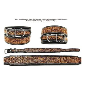 Quality Leather Dog Collar with Padded Comfort and Rust-Free Hardware