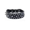 Quality Leather Dog Collar with Sparkling Rhinestones for Small to Medium Dogs