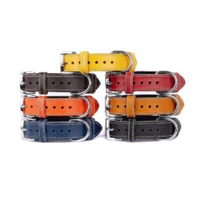 Quality Leather Dog Collars for Small, Medium, and Large Dogs - Soft Inside, Strong Out