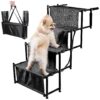 Quality Metal Car Dog Stairs with Non-Slip Surfaces and Adjustable Height