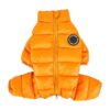 Quality Mustard Color Jumpsuit with Waterproof and Padded Construction for Large Dogs