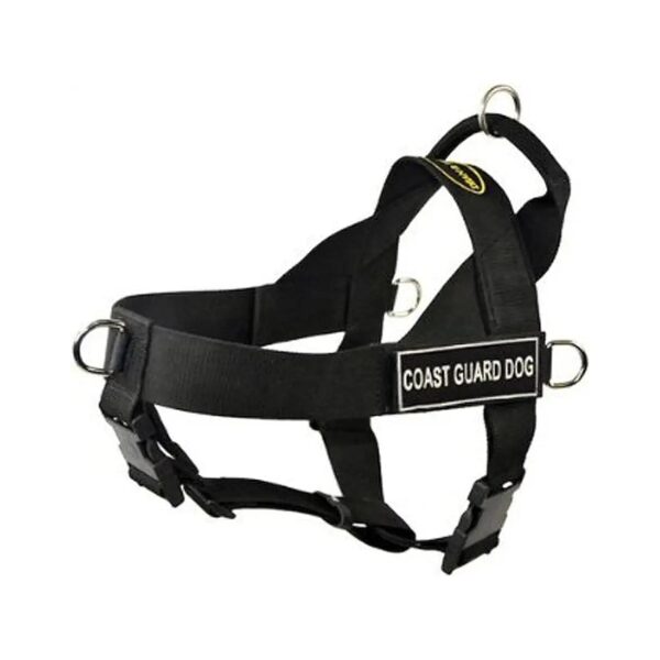 Quality No Pull Dog Harness with Adjustable Girth and Under Belly Strap, Black, XS