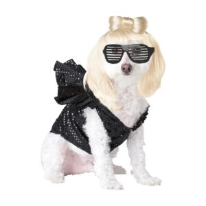 Quality Novelty Dog Costumes for Large Breed Dogs with Wig and Bow