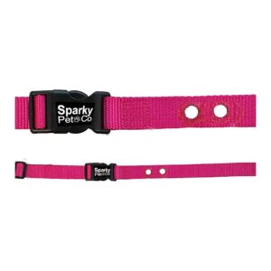 Quality Nylon Receiver Strap for Dog Fences 25 Inch 2 Hole 1 Inch Universal Pink