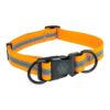 Quality Orange Reflective PVC Dog Collar for Small Dogs with Easy Adjustability