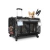 Quality Pet Carrier with Wheels and Durable Construction for Large Cats or Medium Dogs