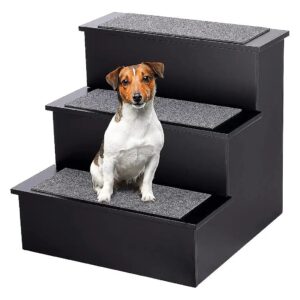 Quality Pet Stairs for High Bed & Couch, Durable, Non-Slip, Carpeted Treads