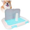 Quality Plastic Dog Potty Training Pad with Tray and Simulated Wall Design for Small Dogs