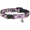 Quality Polka Dot Minnie Mouse Design Cat Breakaway Collar 5 Inch Wide