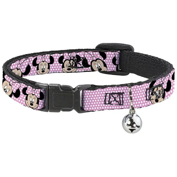 Quality Polka Dot Minnie Mouse Design Cat Breakaway Collar 5 Inch Wide