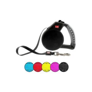 Quality Retractable Leash with Silicone Gel Handle and Reflective Tape