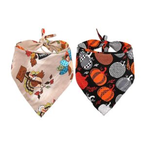 Quality Reversible Bandana with Cute Thanksgiving Prints for Large Dogs and Cats