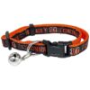 Quality Satin Cat Collar with Adjustable Size and Cincinnati Bengals Team Colors