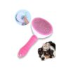 Quality Self Cleaning Pet Grooming Brush for Dogs and Cats with Pink Handle