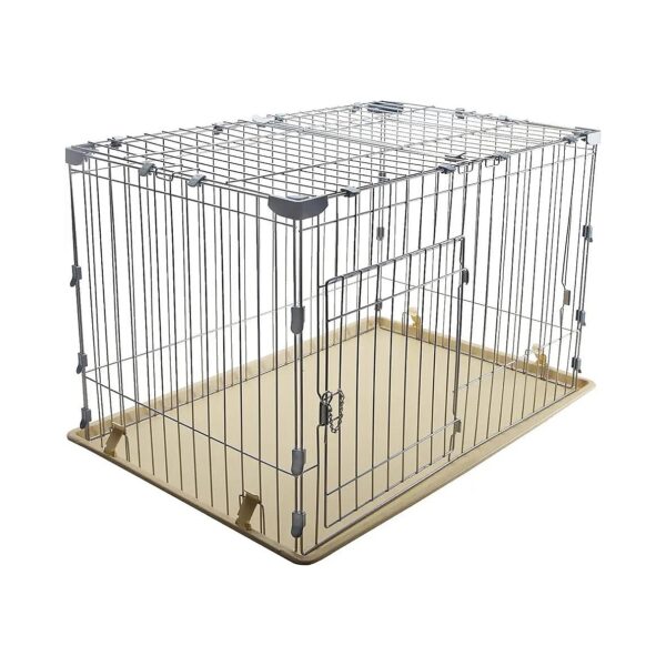 Quality Silver Metal Wire Dog Crate for Small to Medium Breed Dogs