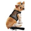 Quality Small Dog Harness in Solid Black with Mesh Design and Nyla-Bond