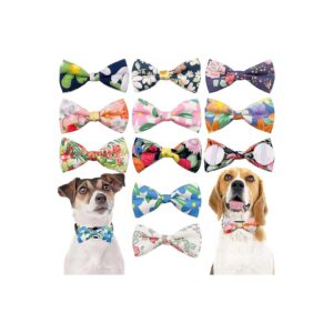 Quality Soft Cotton Floral Dog and Cat Bow Ties for Pet Accessories