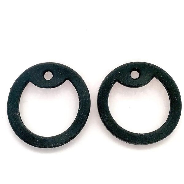 Quantity of 10 Black Silicone Rubber Silencers for Round Dog Tags