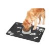 Quick-Drying Pet Food Mat with Non-Stain PU Surface for Cats and Dogs