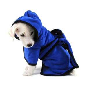 Quick Drying and Absorbent Microfiber Pet Bathrobe for Dogs and Cats