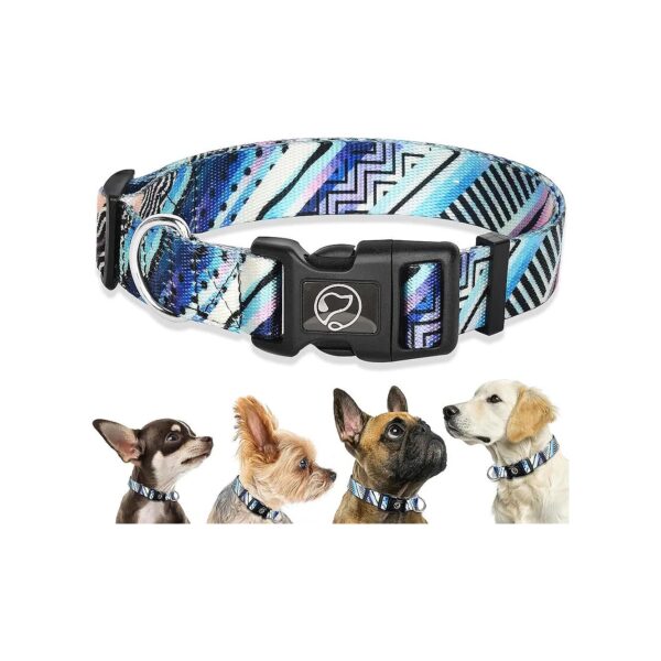 Quick Release Adjustable Polyester Dog Collar for Boys and Male Dogs