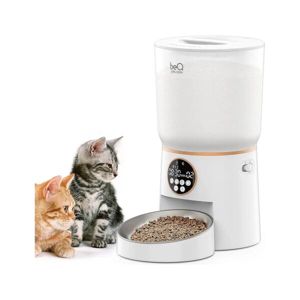 Quiet and Reliable 5L Cat Feeder with 20-Second Voice Recording