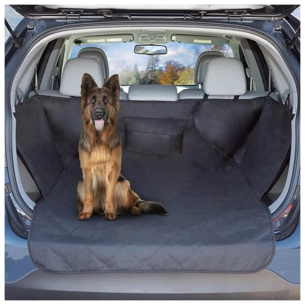 Quilted Non-Slip Dog Travel Mat with Side Coverage and Bumper Flap Protector