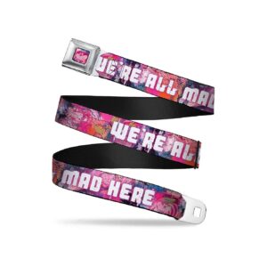 RE ALL MAD HERE Cheshire Cat Seatbelt Belt Transparent Design 0 Width