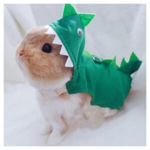 Rabbit Dinosaur Costume Adjustable Hoodie for Halloween Party Photo Shoot