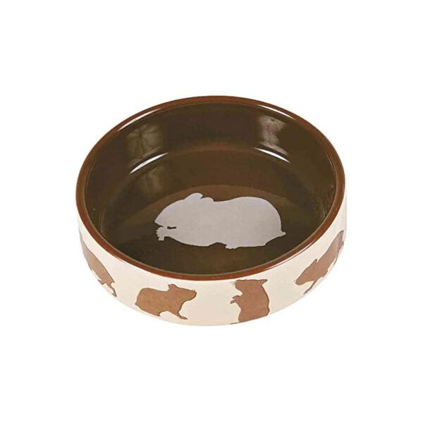 Rabbit Guinea Pig Ceramic Water Bowl with 250ml Capacity and 11cm Size