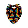 Rainbow Heart Dog Accessories Adjustable Bandana for Small Medium Size Dogs Cats