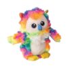 Rainbow Plush Owl Toy for Small to Medium Breed Dog, Soft Crinkle and Squeaker