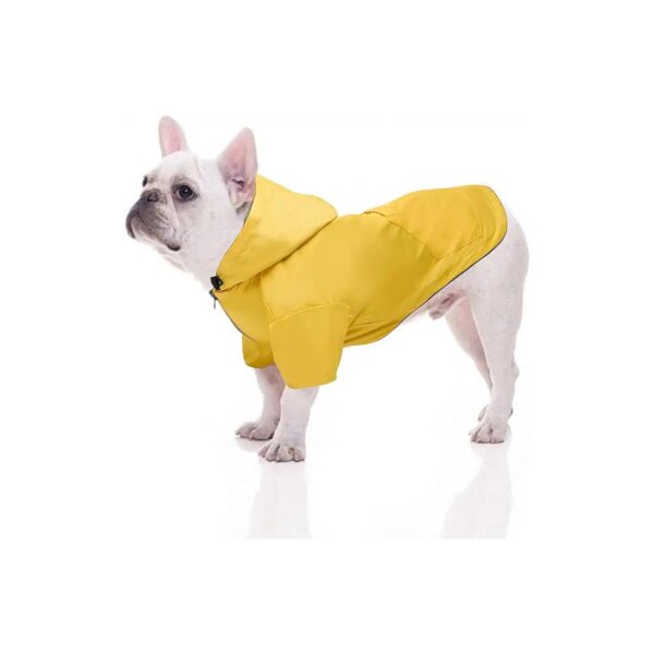 Raincoat for Small Medium Dogs with Legs, Hood, Waterproof, and Storage Pocket