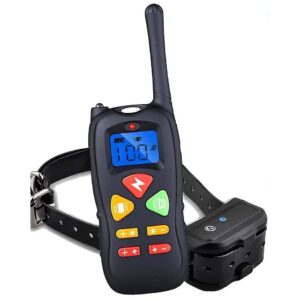 Rainproof 1500ft Dog Training Collar with Beep Vibration Shock Adjustment