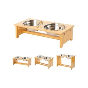 Raised Pet Bowls for Easy Digestion and Reduced Neck Strain in Small Dogs and Cats