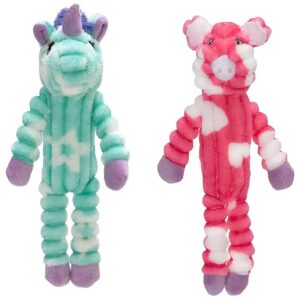 Randomly Selected Plush Squeaker Dog Toys with Long Body for Tug and Toss Play