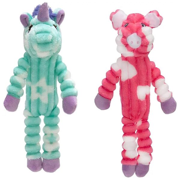 Randomly Selected Plush Squeaker Dog Toys with Long Body for Tug and Toss Play