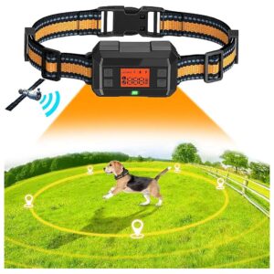 Range GPS Wireless Dog Fence with Adjustable Radius from 33-999 Yards