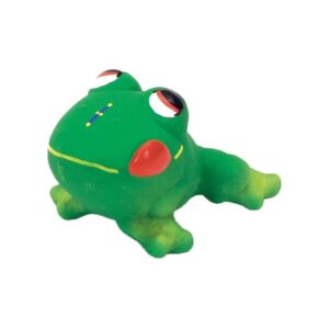 Rascals Latex Frog Dog Toy with Squeaker for Small to Medium-Sized Breeds